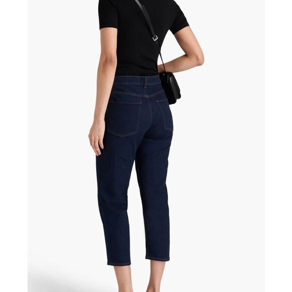 Theory Treeca Cropped Jeans Woman's size 30 indigo blue denim tapered leg - Picture 3 of 15